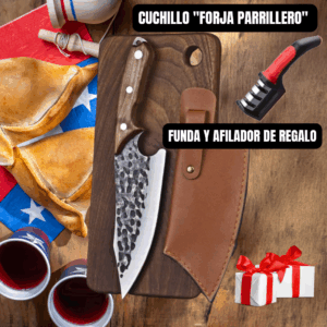 Cuchillo Forja Parrillero, de cocina, camping, supervivencia, asados