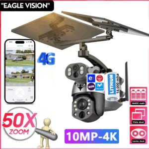 Camara seguridad Solar 4G "Infinity", profesional, zoom 50x, baterías internas de 14.400mha