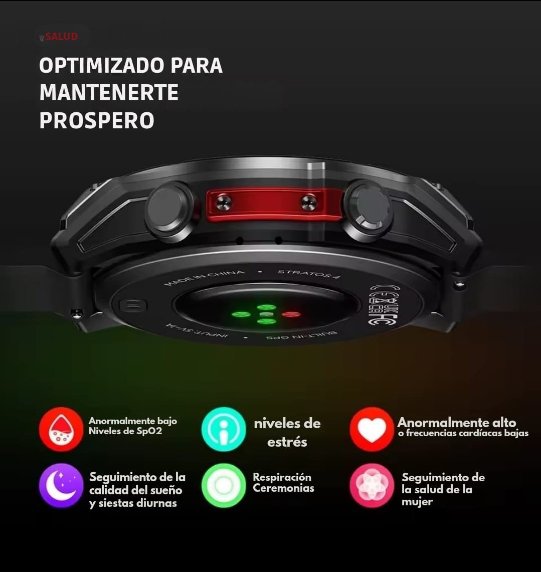 Reloj inteligente GPS Zeblaze Stratos 4 IP69k GPS 6 satelites, Brújula, altímetro, barómetro, linterna - Imagen 5