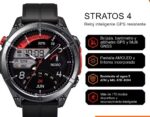 Reloj inteligente GPS Zeblaze Stratos 4 IP69k GPS 6 satelites, Brújula, altímetro, barómetro, linterna