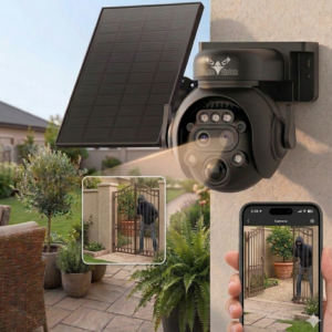 Camara seguridad solar 4g Robotica 12xzoom, zonas rurales, parcelas, constructoras, empresas