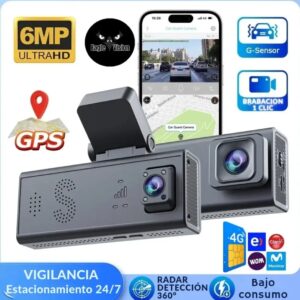Dashcam MASTERcam 360 4G by AQUILUX GPS, Vision noctura, radar, Autónoma 4g con chip de teléfono